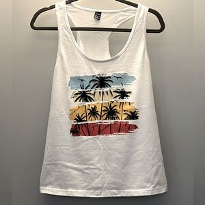 SHEIN Multicolor Palm Tree Tank Top